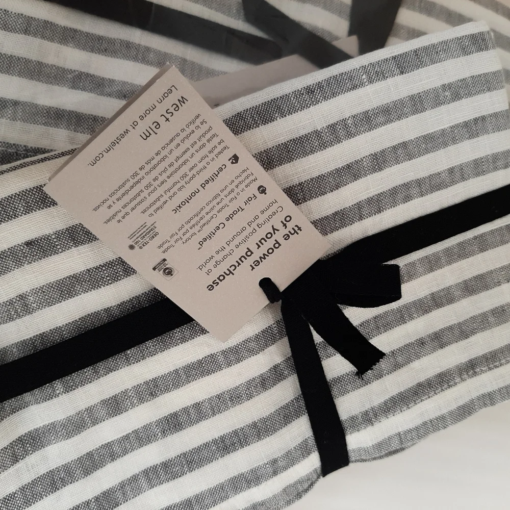 West Elm European Linen Stripe Napkins